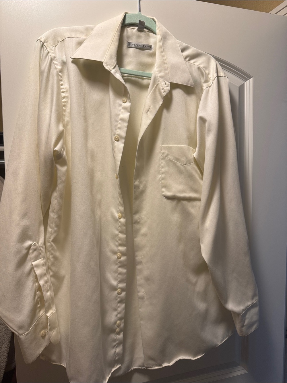 Geoffrey Beene Cream Men's Dress Shirt